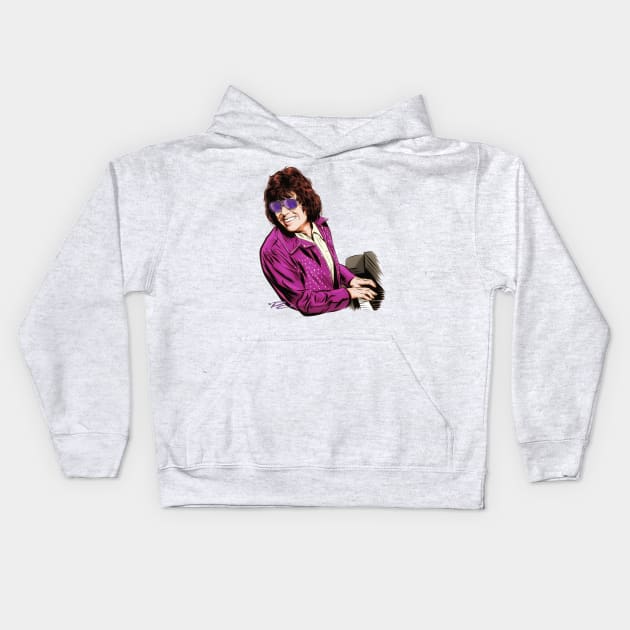 Ronnie Milsap - An illustration by Paul Cemmick Kids Hoodie by PLAYDIGITAL2020